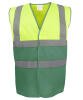 Yoko Hi-Vis Two-Tone Waistcoat (HVW122) Yellow/Paramedic Green