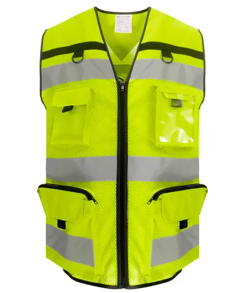 Yoko Hi-Vis Ripstop Tool Vest (HVW108) Yellow Mesh