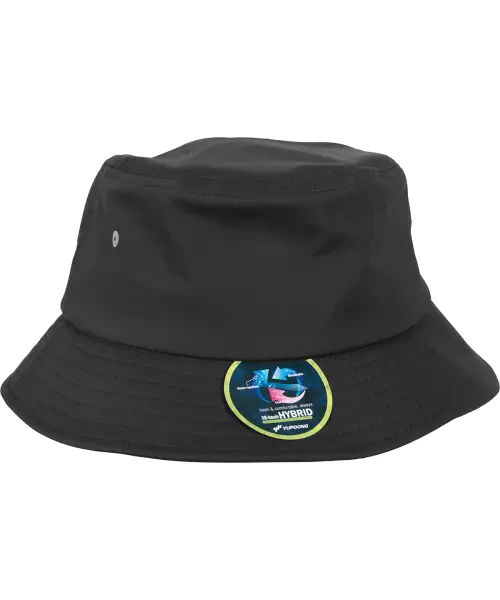 Flexfit by Yupoong Nylon Bucket Hat (5003N) Black