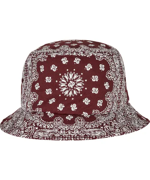 Flexfit by Yupoong Bandana Print Bucket Hat (5003BP) Cherry/White