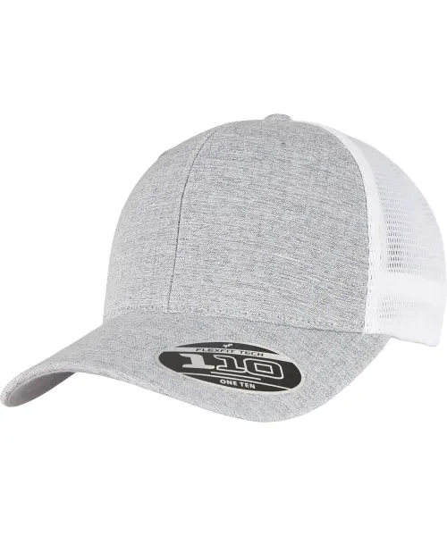 Flexfit by Yupoong 110 Mesh 2-Tone Cap (110MT) Melange Silver/White