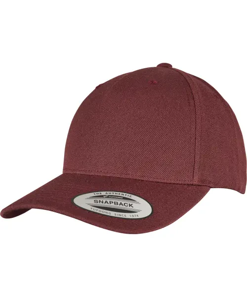 Flexfit by Yupoong YP Classics 5-Panel Premium Curved Visor Snapback Cap (5789M) Maroon