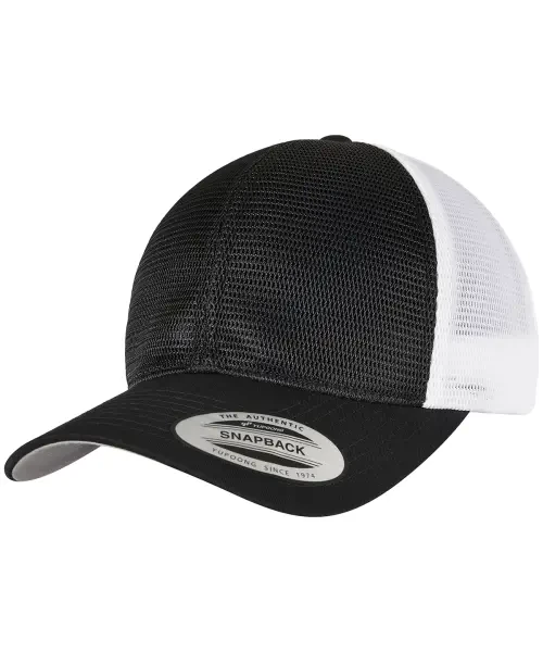 Flexfit by Yupoong 360° Omni-Mesh 2-Tone Cap (6360T) Black/White