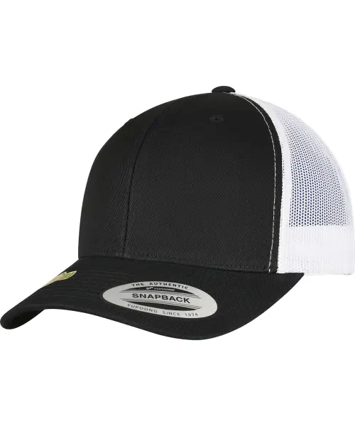 Flexfit by Yupoong YP Classics Recycled Retro Trucker Cap 2-Tone (6606RT) Black/White