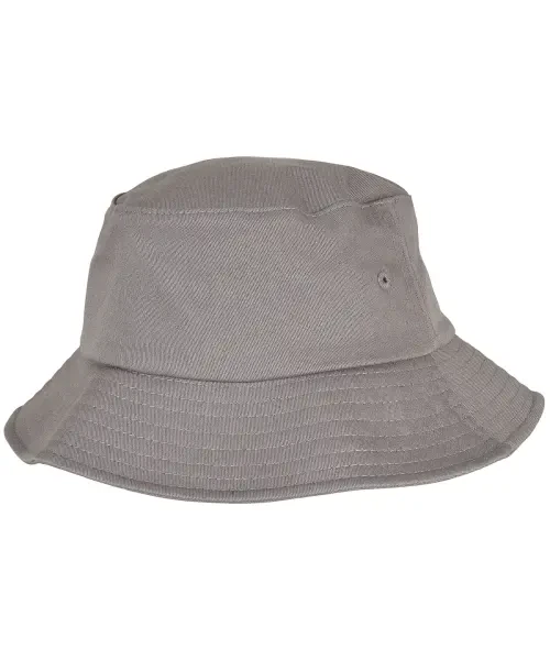 Flexfit by Yupoong Kids Flexfit Cotton Twill Bucket Hat Grey