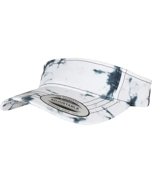 Flexfit by Yupoong Batik Dye Curved Visor Cap Black/White