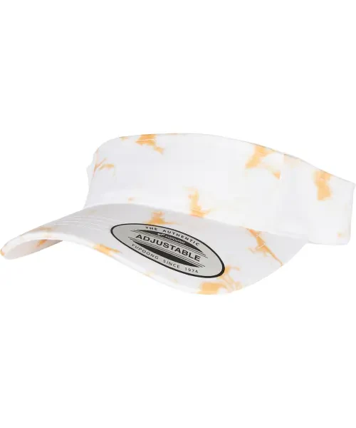 Flexfit by Yupoong Batik Dye Curved Visor Cap Orange/White