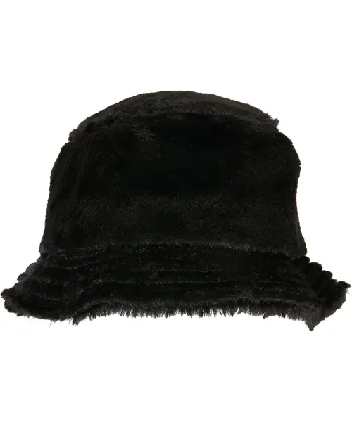 Flexfit by Yupoong Faux Fur Bucket Hat (5003FF) Black