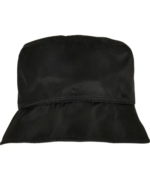 Flexfit by Yupoong Nylon Sherpa Bucket Hat (5003NH) Black/Off White