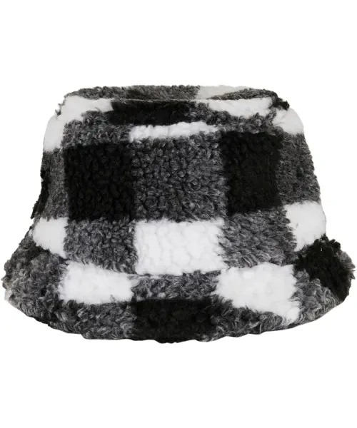 Flexfit by Yupoong Sherpa Check Bucket Hat (5003SC) White/Black