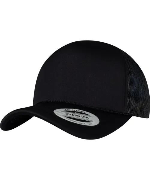 Flexfit by Yupoong Foam Trucker Cap Curved Visor (6005FC) Black