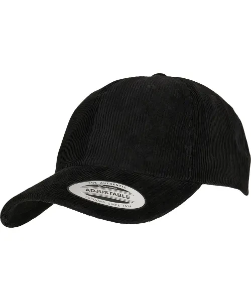 Flexfit by Yupoong Low-Profile Corduroy Dad Cap (6245CD) Black