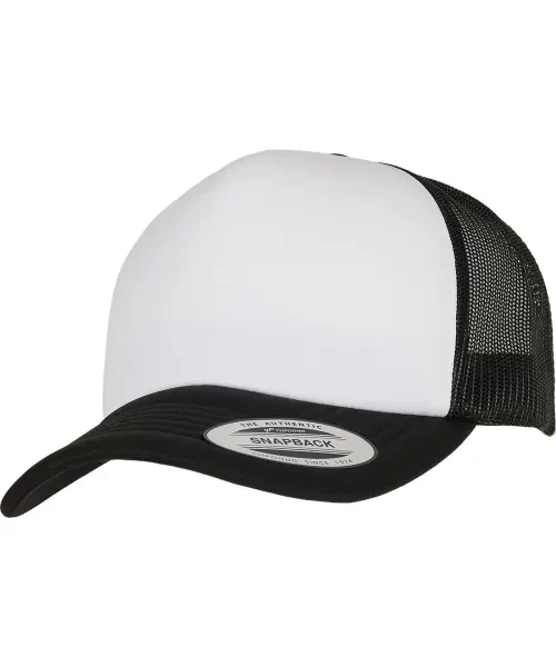 Flexfit by Yupoong YP Classics Curved Foam Trucker Cap (6320W) Black/White