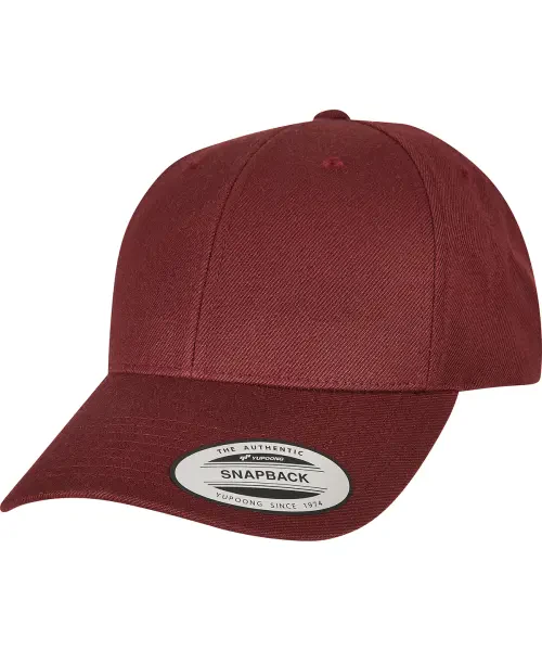 Flexfit by Yupoong Premium Curved Visor Snapback Cap (6789M) Maroon