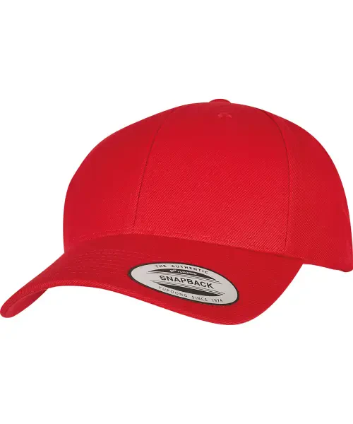 Flexfit by Yupoong Premium Curved Visor Snapback Cap (6789M) Red